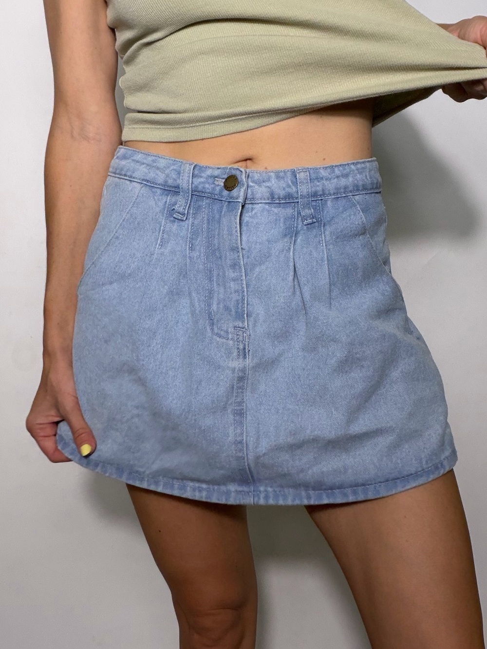 Valija Light Blue Denim Mini Skort